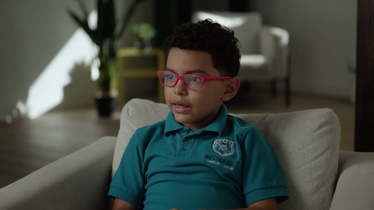 Broward Christian Academy student in the campus tour video