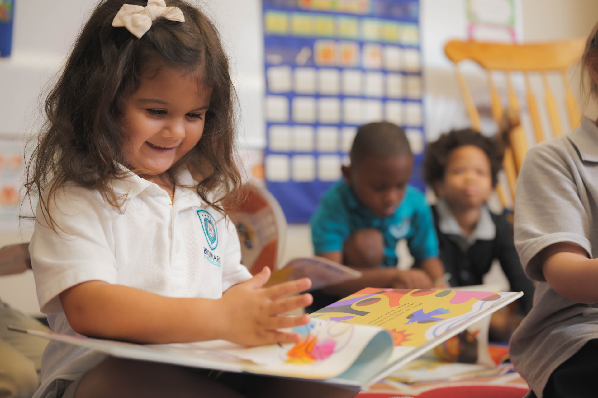 Children participating in faith-filled character development
