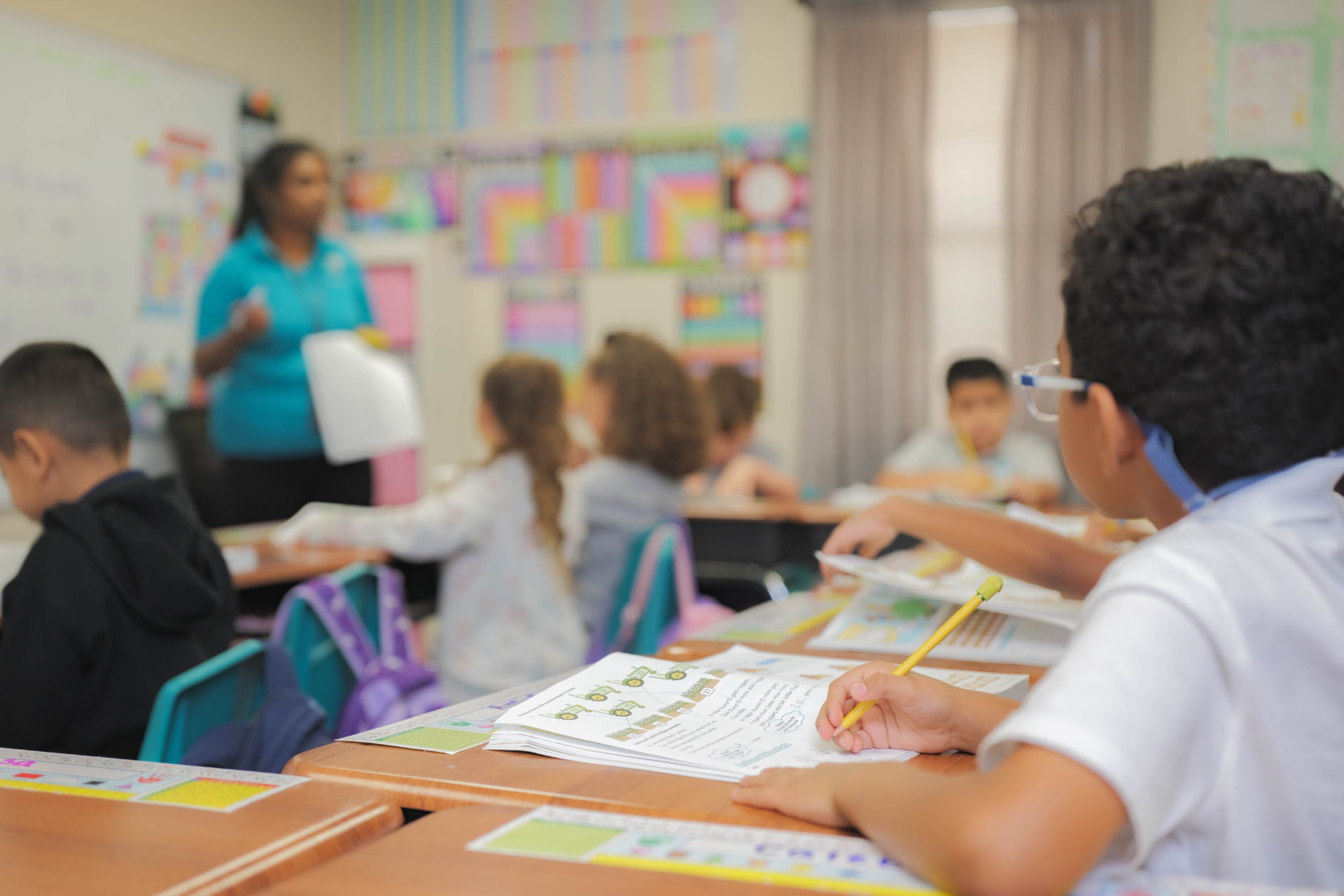Structured elementary classroom designed for direct instruction